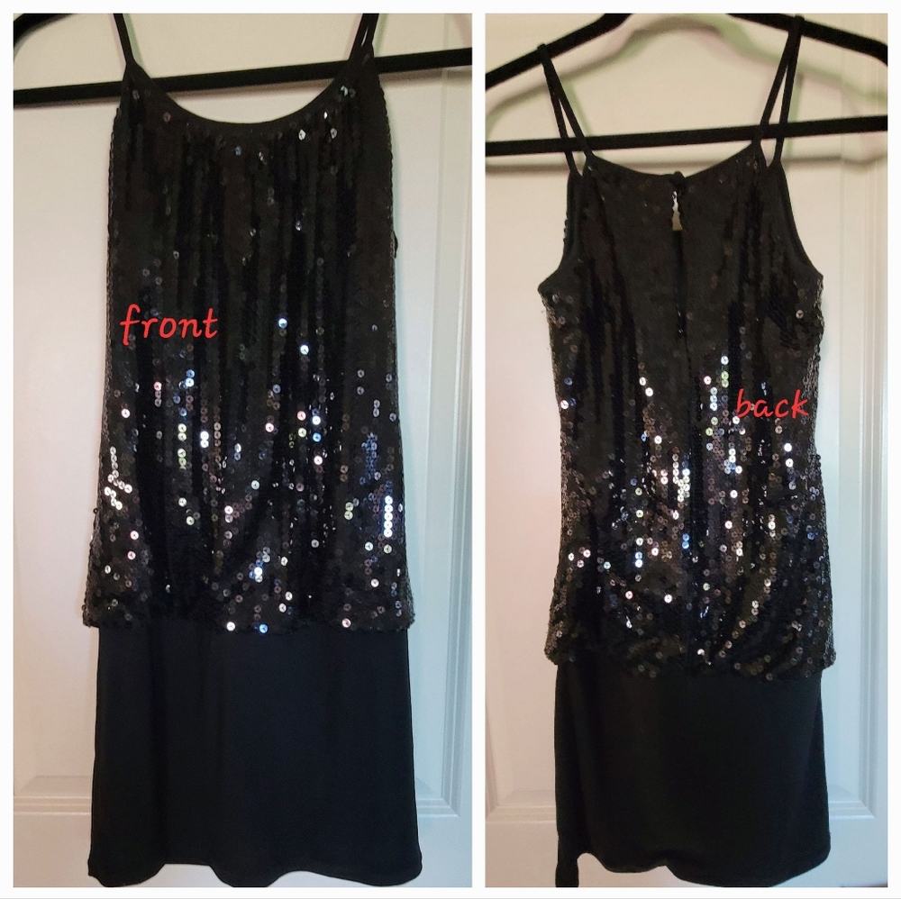 Beaded Black Dress Night Out